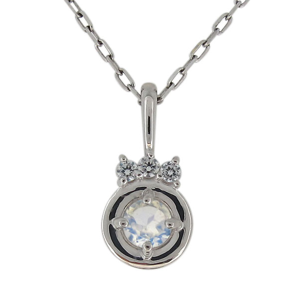 ロイヤルブルームーンストーン ネックレス プラチナ シンプル ペンダント 天然石 レディース 上品 プレゼント 母の日 2024