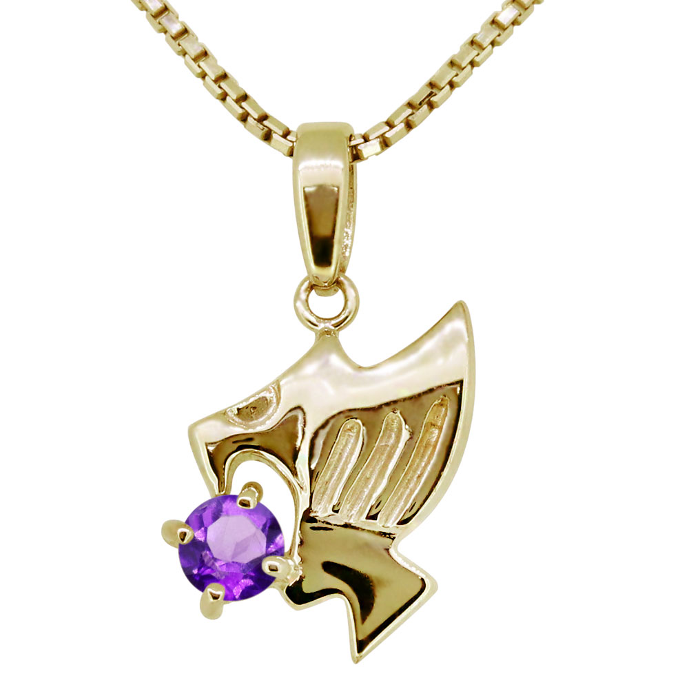 18金 18k ネックレス メンズ ゴールド 選べる誕生石 一粒 ペンダント タカ 鷹 ジュエリー 男性 人気 か..