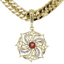 18金 ネックレス メンズ ダイヤモンド 18k ゴールド 喜平 誕生石 1月 ガーネット ペンダント 父の日 2024