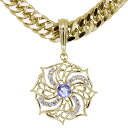 18金 ネックレス メンズ ダイヤモンド 18k ゴールド 喜平 誕生石 12月 タンザナイト ペンダント 父の日 2024