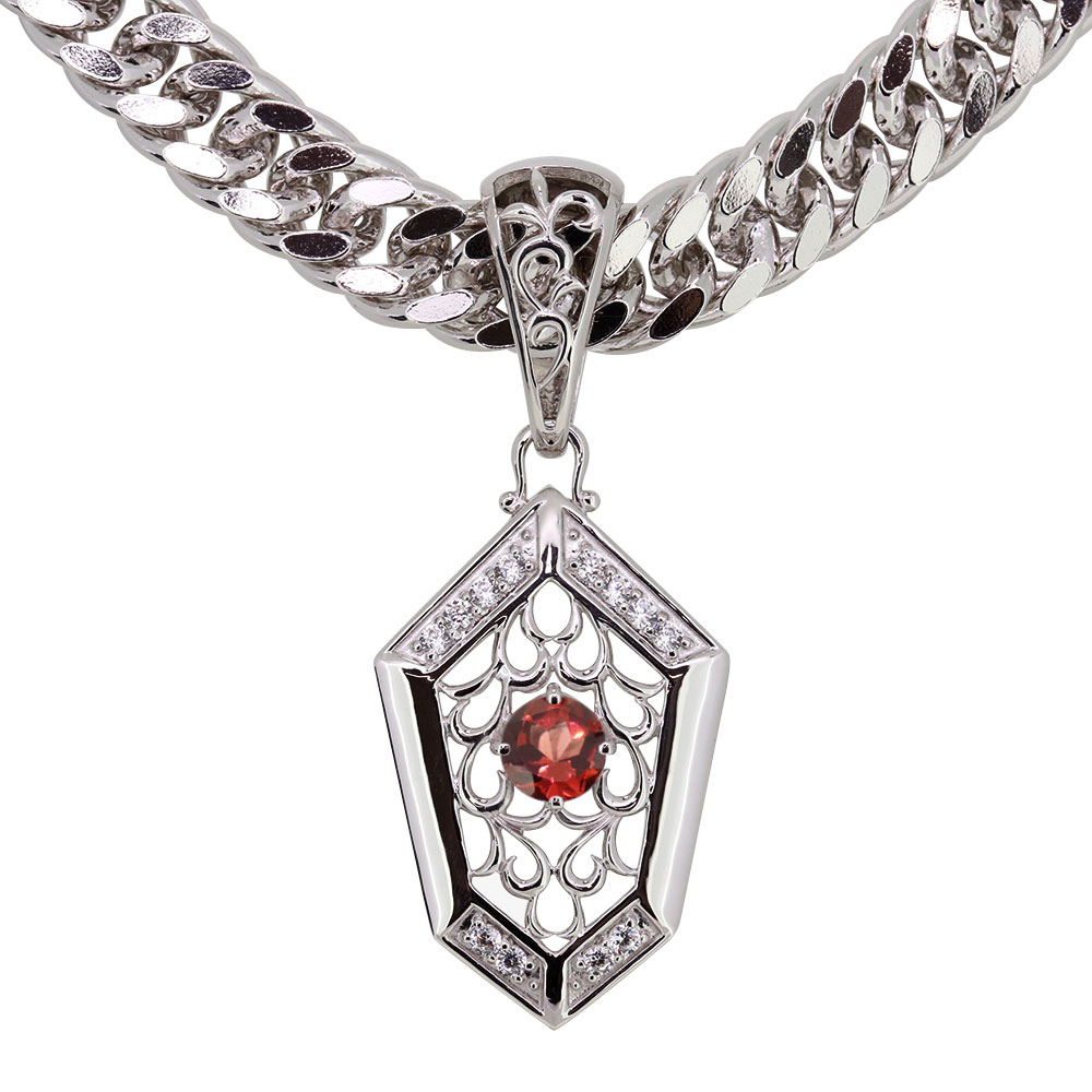 ネックレス メンズ プラチナ 誕生石 選べる ペンダント 喜平 唐草 太め 男性 おしゃれ 父の日 2024