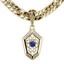 ネックレス 18k 18金 メンズ ゴールド ペンダント サファイア 喜平 誕生石 9月 アラベスク 父の日 2024