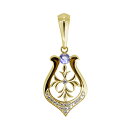 ペンダントトップ 18金 18k タンザナイト メンズ ネックレス 喜平用 馬蹄 クロス トップのみ 誕生石 12月 父の日 2024