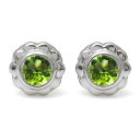ペリドット ピアス 18金 一粒 ペリドットピアス(4)