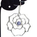 タンザナイト・ピアス・フラワー・薔薇・プラチナ・ピアス(4)
