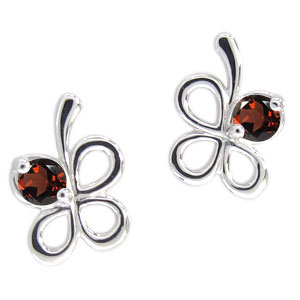 プラチナ ガーネット ピアス クローバー ピアス プラチナ ガーネット ピアス クローバー ピアス