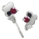 プラチナ・ルビー・ピアス・クローバー・ピアス