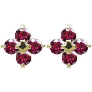 ルビー 十字架 メンズピアス クロス メンズピアス K10 父の日 2024