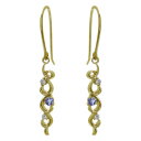 アラベスク ピアス タンザナイト ピアス 10金 唐草 フックピアス