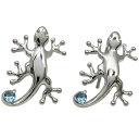 ブルートパーズ ヤモリ メンズピアス 無くしにくい メンズピアス フックピアス 父の日 2024