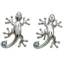 アクアマリンサンタマリア ヤモリ メンズピアス 無くしにくい メンズピアス フックピアス 父の日 2024