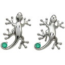 エメラルド ヤモリ メンズピアス 無くしにくい メンズピアス フックピアス 父の日 2024