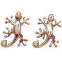 ヤモリピアス ペリドット メンズピアス 外れにくい メンズピアス K18 父の日 2024