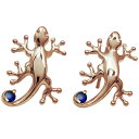 ヤモリピアス サファイア メンズピアス 外れにくい メンズピアス K18 父の日 2024