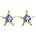 タンザナイトピアス 星ピアス スターモチーフピアス 18金