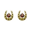 レディース スタッドピアス 18k ホースシュー ガーネット ピアス 18k 18金 プレゼント 母の日 2024