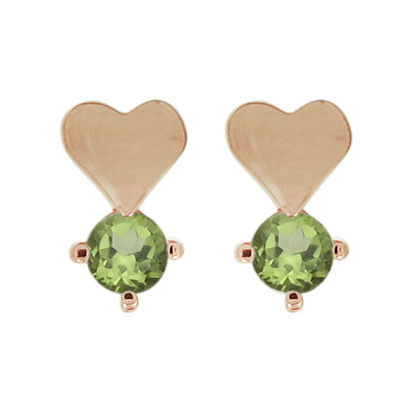 Peridot - ピアス ハートモチーフ ペリドット 8月誕生石 レディース 10金 プレゼント 母の日 2026