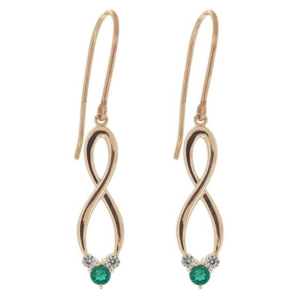 レディースピアス・エメラルド・フッ...