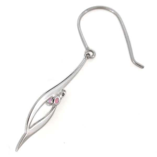 ピアス・レディース・ピンクトルマリン・プラチナ・シンプルピアス・フック・揺れる クリスマス プレゼント