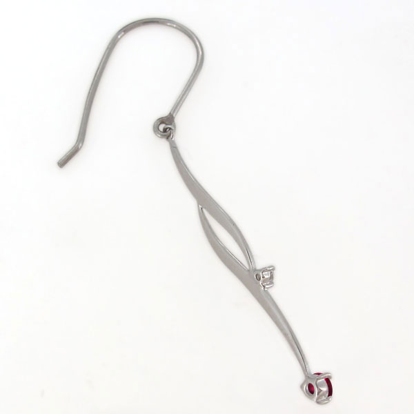 ルビー・ピアス・シンプル・アメリカンフック・7月誕生石・レディース・18金 プレゼント 母の日 2026