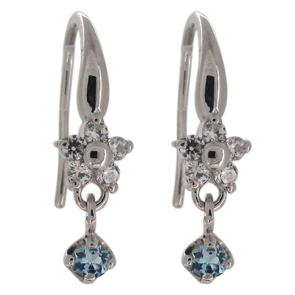 ピアス・レディース・アクアマリンサ...