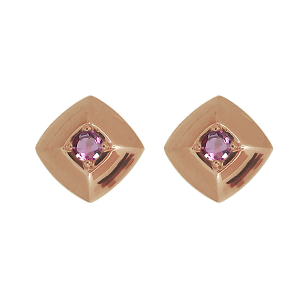 ピアス シンプル レディース 天然石 ピンクトルマリン 10金 スタッズピアス プレゼント 母の日 2024