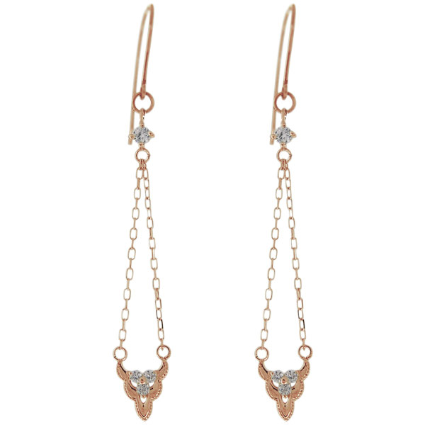 Diamond - ピアス ロング 揺れる レディース ダイヤモンド 4月誕生石 上品 プレゼント 母の日 2026