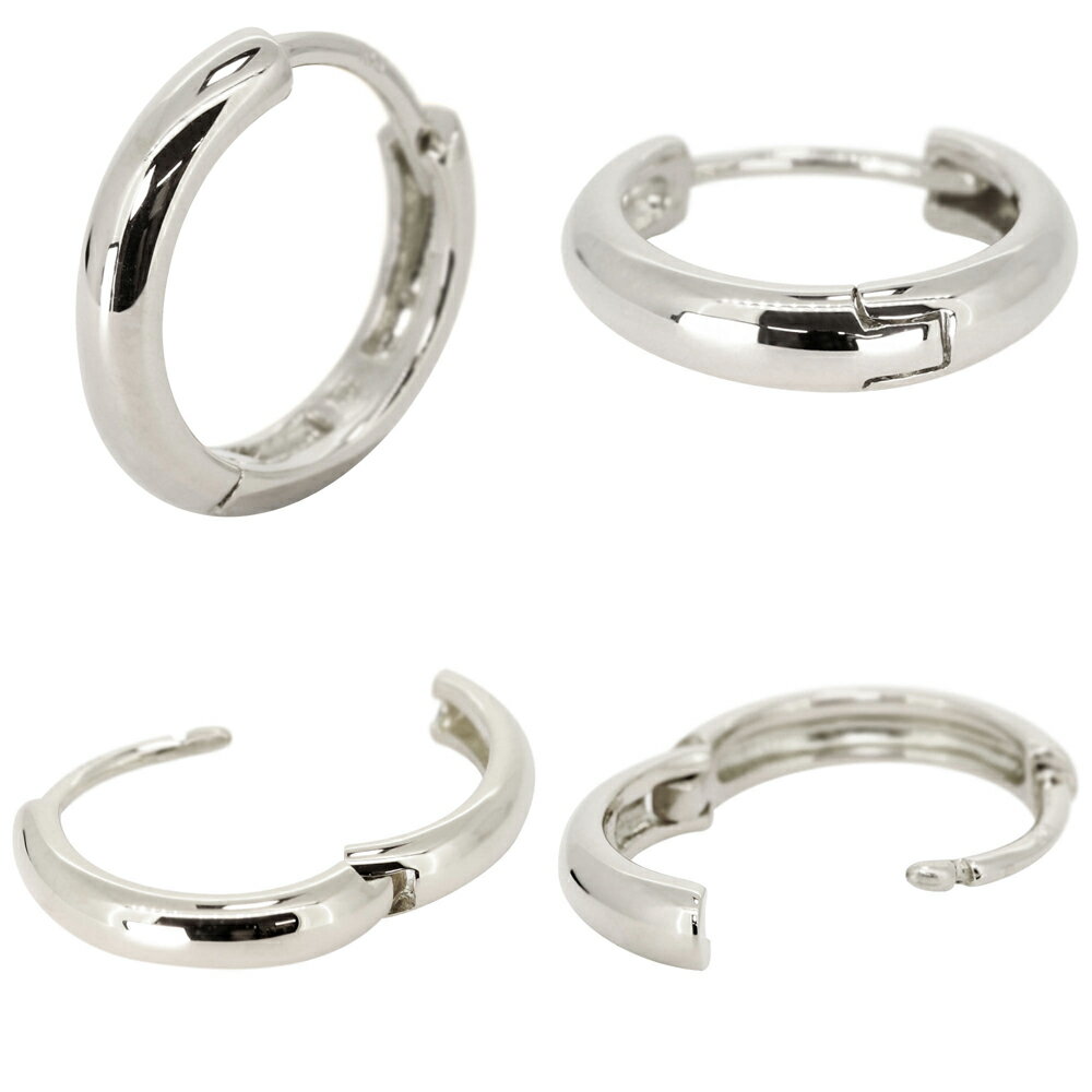 プラチナ フープピアス メンズ 片耳 中折れ 人気 シンプル リング ピアス pt900 つけっぱなし メンズピアス レディース ユニセックスデザイン おしゃれ プレゼント 父の日 2024
