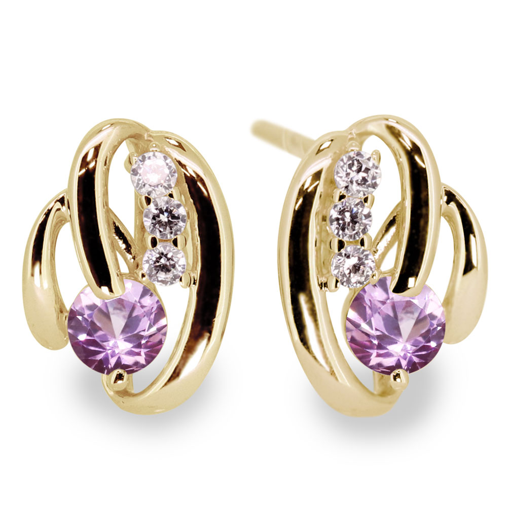 楽天PLEJOUR 誕生石ジュエリー専門店ピアス 18k ピンクサファイア レディース ゴールド 18金 両耳 小ぶり 誕生石 9月 大人可愛い おしゃれ