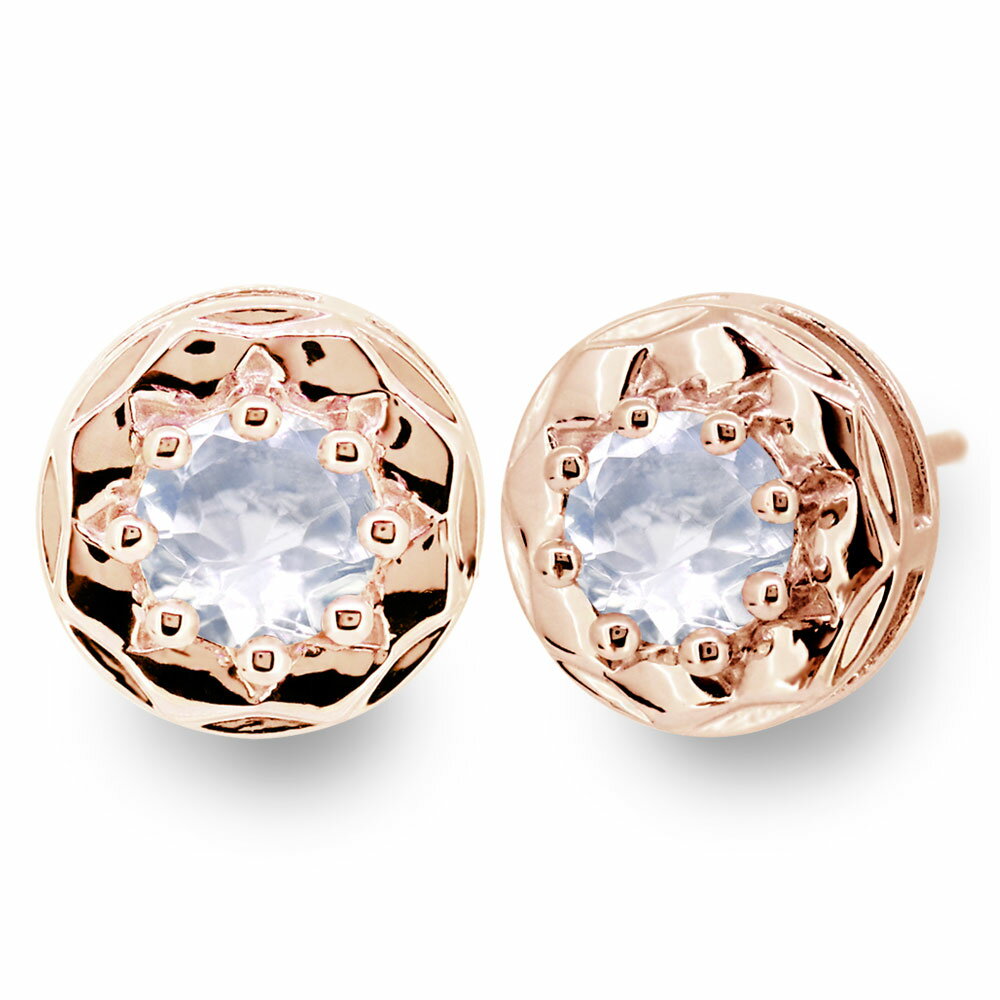 ロイヤルブルームーンストーン ピアス 一粒 レディース 両耳 10金 誕生石 6月 スタッドピアス 一粒ピアス 上品