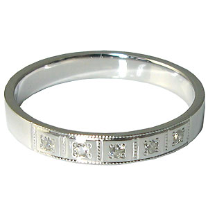 プラチナ ペアリング カップル 2個セット ダイヤモンド 結婚指輪 マリッジリング 3