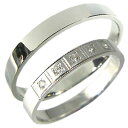 K18ゴールド ペアリング カップル 2個セット ダイヤモンド 結婚指輪 マリッジリング