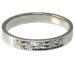 K10ゴールド ペアリング カップル 2個セット ダイヤモンド 結婚指輪 マリッジリング 3