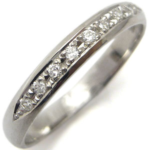 ダイヤモンド・結婚指輪・シンプル・18金・彫金・甲丸リング・マリッジリング