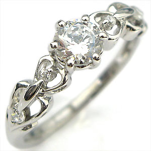 プラチナ・リング・ダイヤモンド・婚約指輪・大粒・エンゲージリング・鑑定書付き