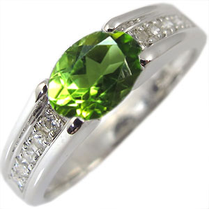 ペリドット・リング・一粒・K18ゴールド・指輪(4)