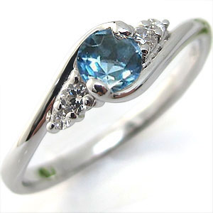 エンゲージリング・ブルートパーズ・K10・婚約指輪・大粒・指輪のサムネイル