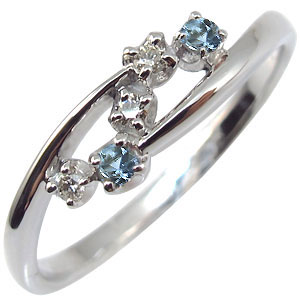 10金・リング・アクアマリンサンタマリア・リング・指輪