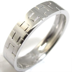 クロス ピンキーリング シルバー 地金リング ペアリング カップル 結婚指輪