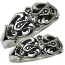 マリッジリング ペアリング カップル 2個セット シルバー リング ハート 指輪 クロス ダイヤモンド リング