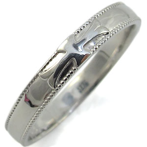 クロスリング・指輪・ミル打ち・リング・18金