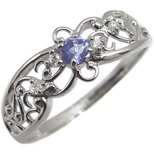 タンザナイト・リング・一粒・K10・指輪