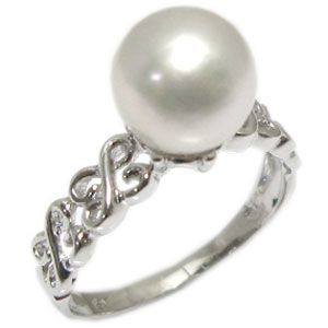 サイズ1号から選べる18金製パールリング（本真珠8mm珠使用）