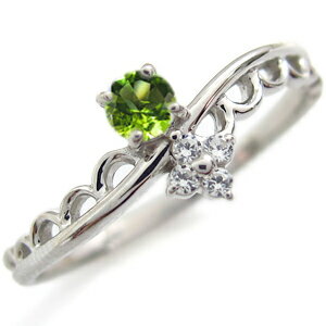 一粒 ペリドット 婚約指輪 ペリドットリング 18k K18 ピンキーリング 一粒 ペリドット 婚約指輪 ペリドットリング 18k K18 ピンキーリング