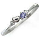 ハート タンザナイト ピンキーリング 18金 18k 指輪(4)