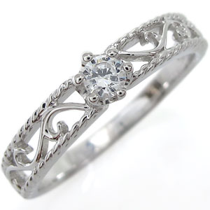 指輪 リング 唐草 王冠 シルバー レディース ダイヤモンド 母の日 2024