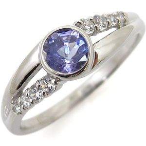 婚約指輪 タンザナイト 一粒 12月誕生石 リング