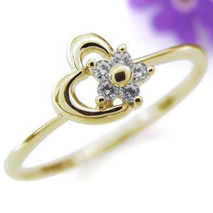 ダイヤモンドリングハート指輪ファラ...