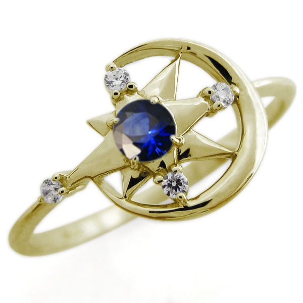 誕生石 ムーンリング スターリング 星 月 指輪のサムネイル