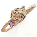 ファランジピンキーリング ピンキーリング バラ 指輪 ピンクトルマリンピンキーリング 18k K18